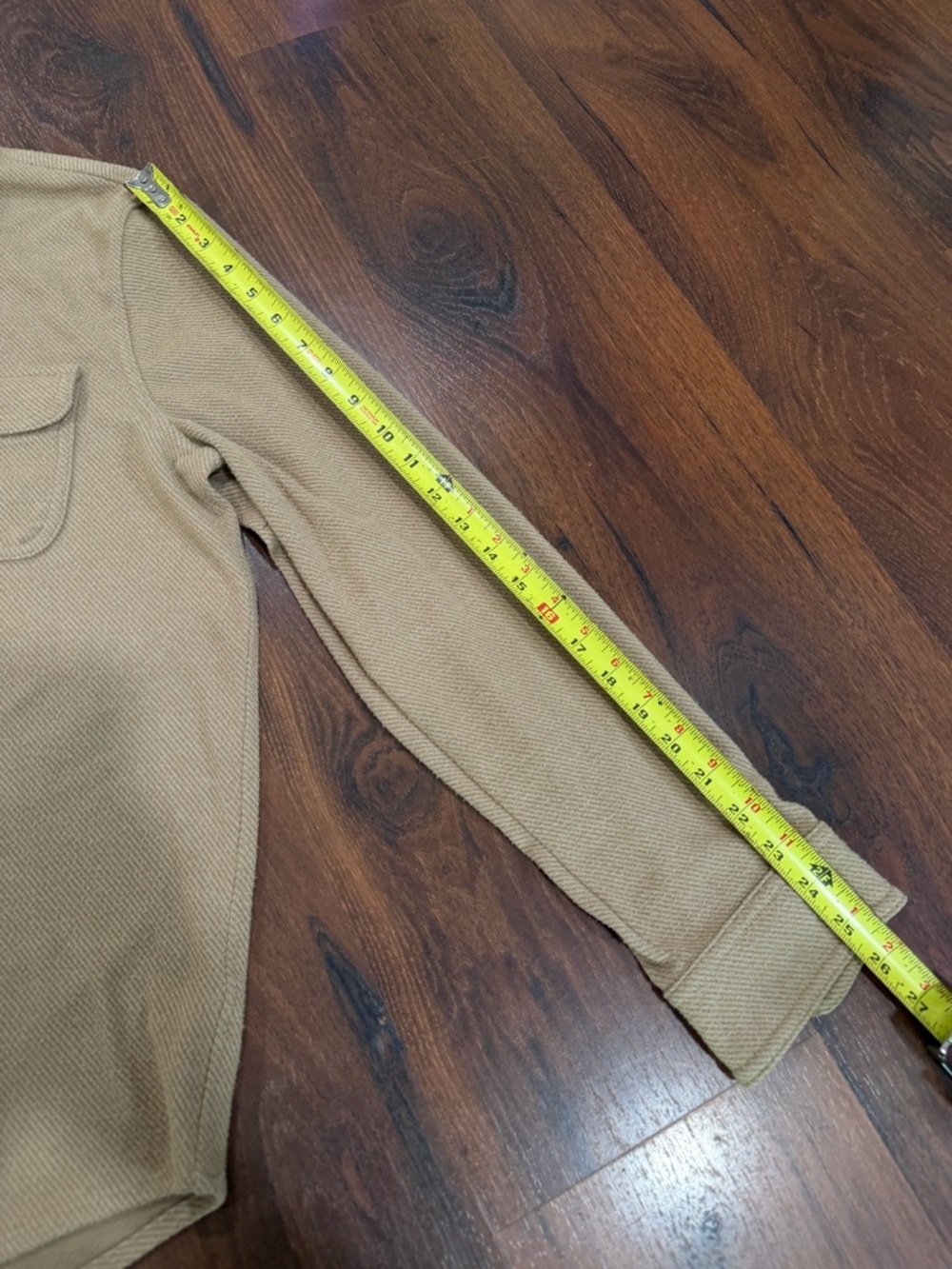 Faherty Womens Long Sleeve Button Up Shirt Sand color Sz Large - Picture 6 of 8
